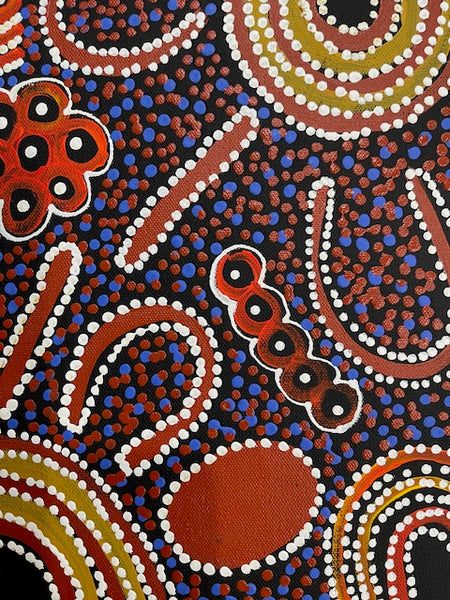 #265 Women Collecting Bush Tucker - LANITA NUMINA : Aboriginal Art: 54 x 39cm