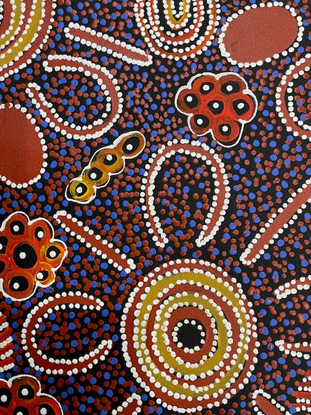#265 Women Collecting Bush Tucker - LANITA NUMINA : Aboriginal Art: 54 x 39cm