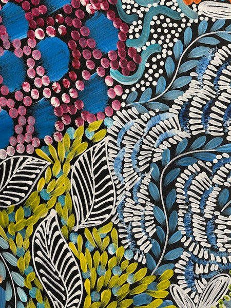 #65 - WOMEN'S CEREMONY (Multi) - Karen Bird Ngale - 94 x 72cm