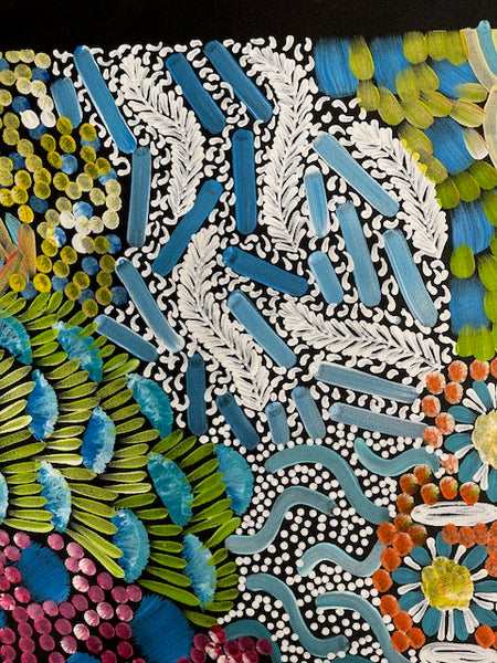 #65 - WOMEN'S CEREMONY (Multi) - Karen Bird Ngale - 94 x 72cm