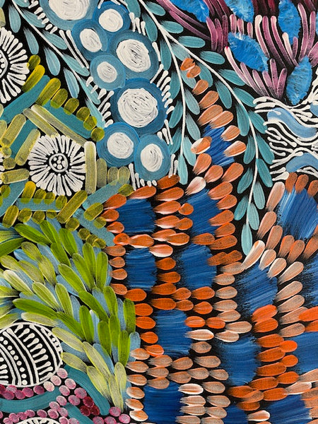 #29 - WOMEN'S CEREMONY (Multi) - Karen Bird Ngale - 94 x 73cm