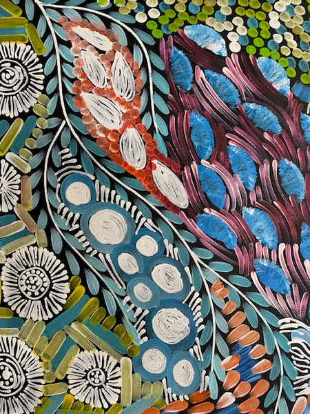 #29 - WOMEN'S CEREMONY (Multi) - Karen Bird Ngale - 94 x 73cm