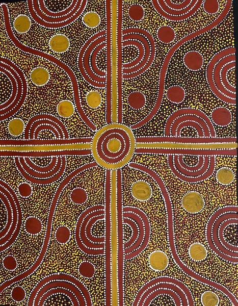 #127 Mulga Seeds & Berries ARTIST: TRISTAN BIRD 73cm x 95cm