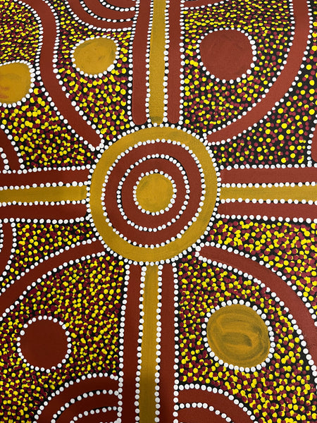 #127 Mulga Seeds & Berries ARTIST: TRISTAN BIRD 73cm x 95cm