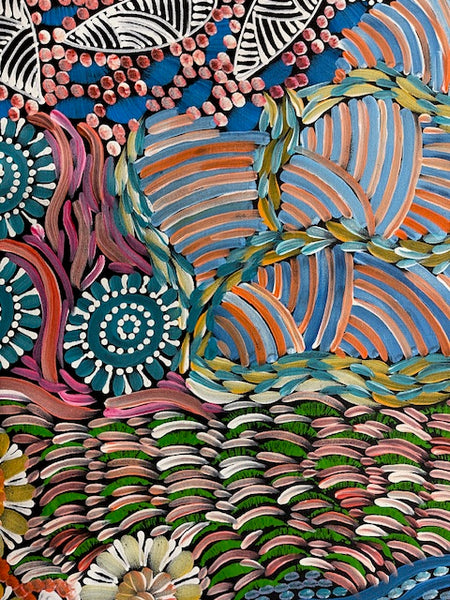 #280 - WOMEN'S CEREMONY (Multi) - Karen Bird Ngale - 197 x 71cm
