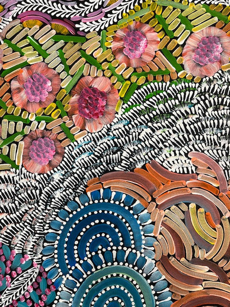 #280 - WOMEN'S CEREMONY (Multi) - Karen Bird Ngale - 197 x 71cm