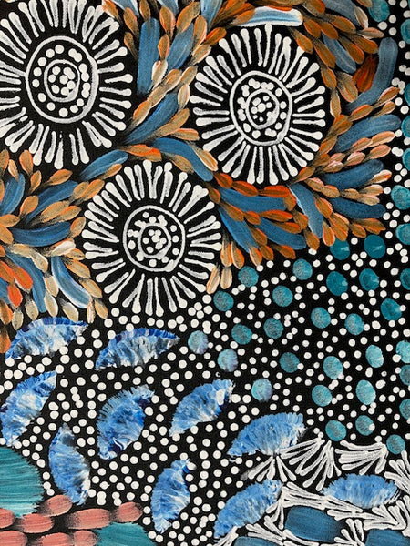 #85 Women's Ceremony (Multi) Artist:  Karen Bird Ngale  72cm x 43cm