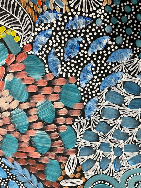 #85 Women's Ceremony (Multi) Artist:  Karen Bird Ngale  72cm x 43cm