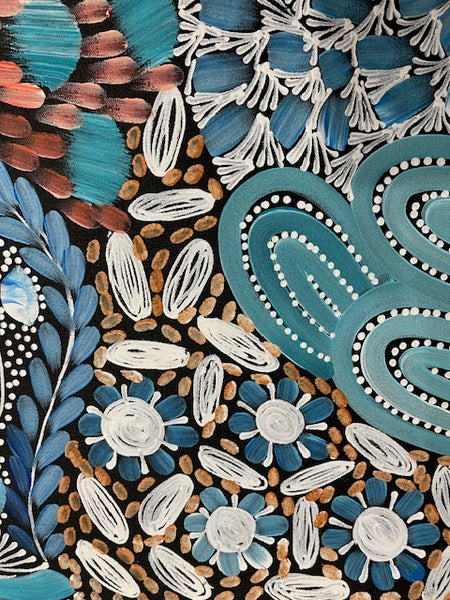 #85 Women's Ceremony (Multi) Artist:  Karen Bird Ngale  72cm x 43cm