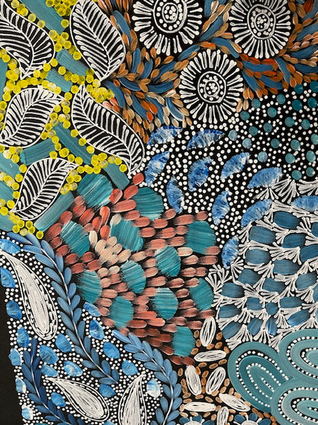 #85 Women's Ceremony (Multi) Artist:  Karen Bird Ngale  72cm x 43cm