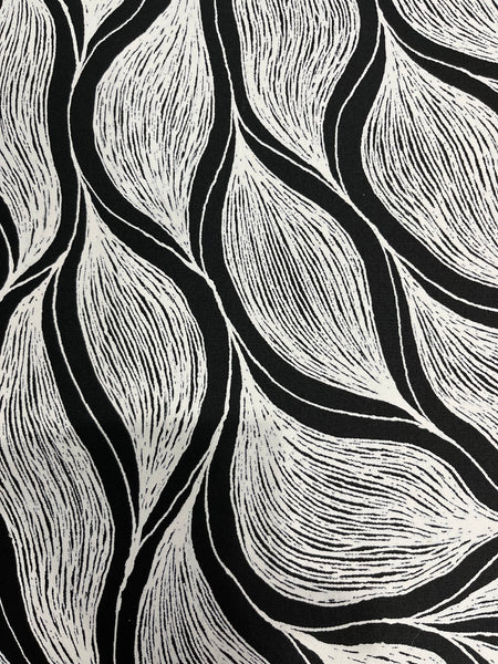 #91 My Country (Black/White) ARTIST: DELVINE PETYARRE 72cm x 93cm