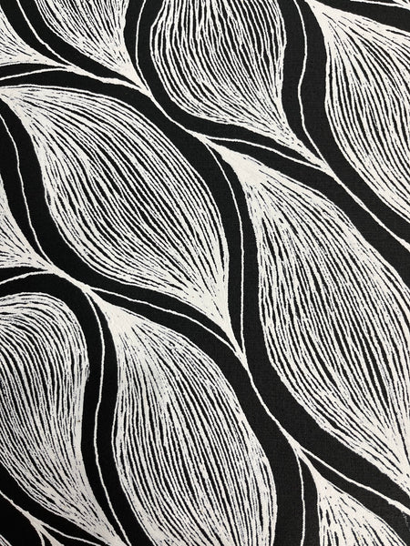 #91 My Country (Black/White) ARTIST: DELVINE PETYARRE 72cm x 93cm
