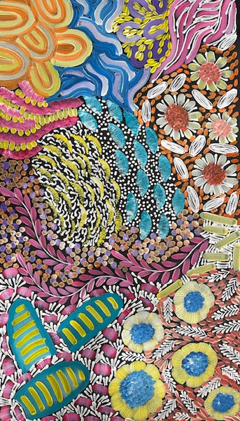 #39 Women's Ceremony (Multi) Artist:  Karen Bird Ngale  73cm x 41cm
