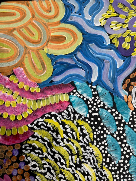 #39 Women's Ceremony (Multi) Artist:  Karen Bird Ngale  73cm x 41cm