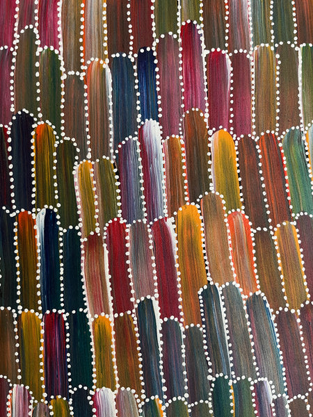 #195 Seeded Bush Yams (Multi) ARTIST: JEANNIE MILLS PWERLE  90cm x 94cm