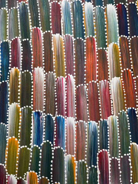 #212 Seeded Bush Yams (Multi) ARTIST: JEANNIE MILLS PWERLE  89cm x 95cm