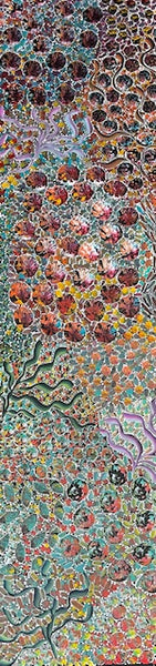 #181 Bush Yam Dreaming (Multi)- RACHAEL NAMBULA: Aboriginal  200cm x 50cm