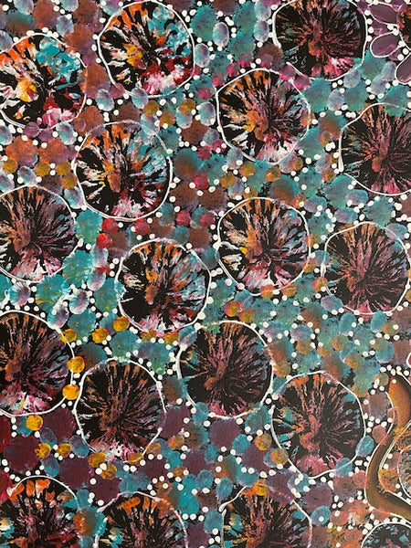 #181 Bush Yam Dreaming (Multi)- RACHAEL NAMBULA: Aboriginal  200cm x 50cm