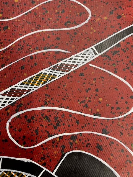 #45 Saltwater Turtle Dreaming - KENNY REID: Aboriginal Art: 66 x 46cm