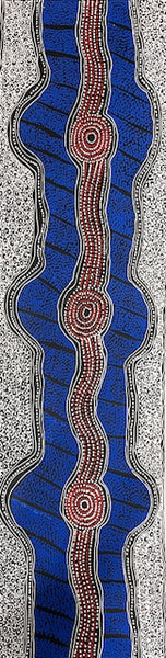 #288 Brown Dingo Tracks - LANITA NUMINA : Aboriginal Art: 41 x 149 cm