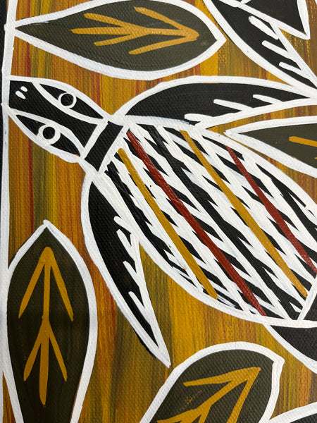 #266 Turtle Dreaming (Earth) - CHRISTINE BURARRWANGA :  92cm x 46cm