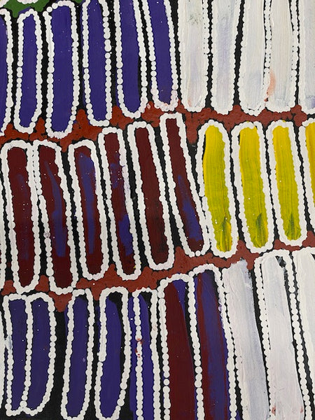 #389 Seeded Bush Yam - BARBARA PANANKA PRICE : Aboriginal Art: 90 x 150cm