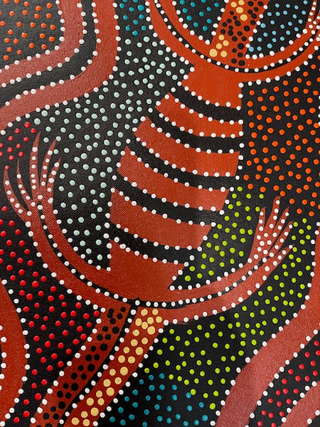 #178 Goanna Dreaming - JACINTA NUMINA : Aboriginal Art: 53x37cm