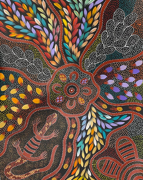 #324 Goanna Dreaming - JACINTA NUMINA : Aboriginal Art: 72cm x 92cm