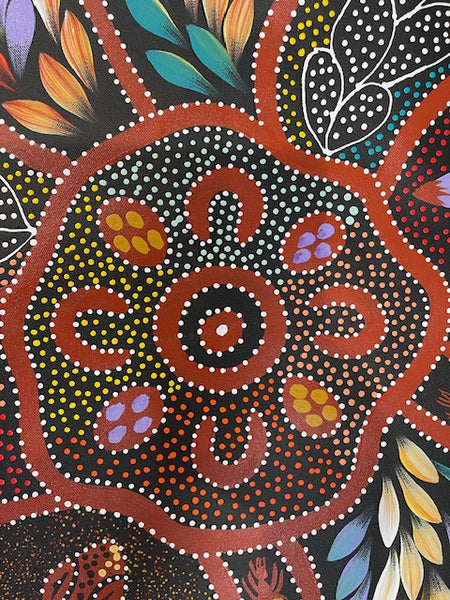 #324 Goanna Dreaming - JACINTA NUMINA : Aboriginal Art: 72cm x 92cm