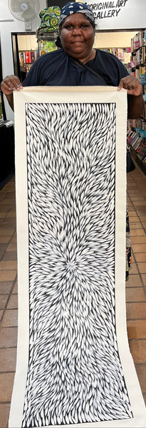 #332 Bush Medicine Leaves (White) - SHARON NUMINA : Aboriginal Art: 4