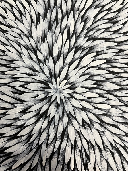 #332 Bush Medicine Leaves (White) - SHARON NUMINA : Aboriginal Art: 4