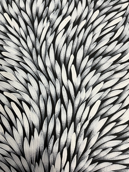#332 Bush Medicine Leaves (White) - SHARON NUMINA : Aboriginal Art: 4