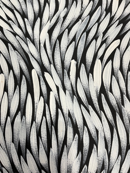 #332 Bush Medicine Leaves (White) - SHARON NUMINA : Aboriginal Art: 4