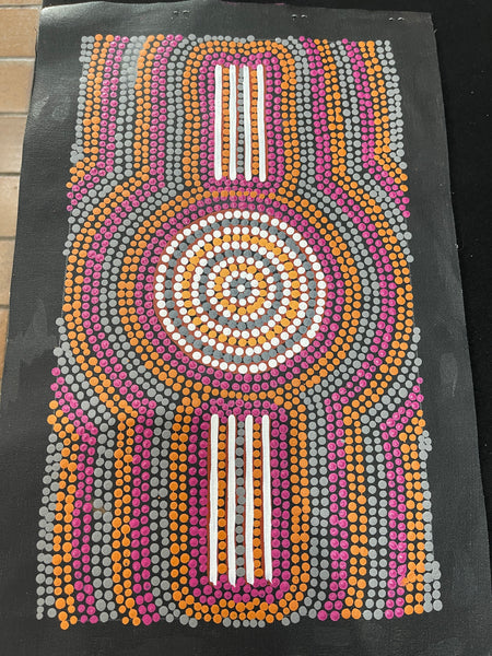 #259 Waterhole - BEVAN CLANCY TJAMPITJIMPA 26x43cm