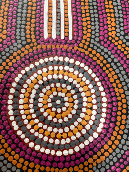 #259 Waterhole - BEVAN CLANCY TJAMPITJIMPA 26x43cm