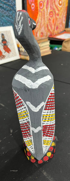 #98 Jacana Bird  Carving -  Carving- KENNY REID: Aboriginal Art: 30cm x 8cm x 8cm