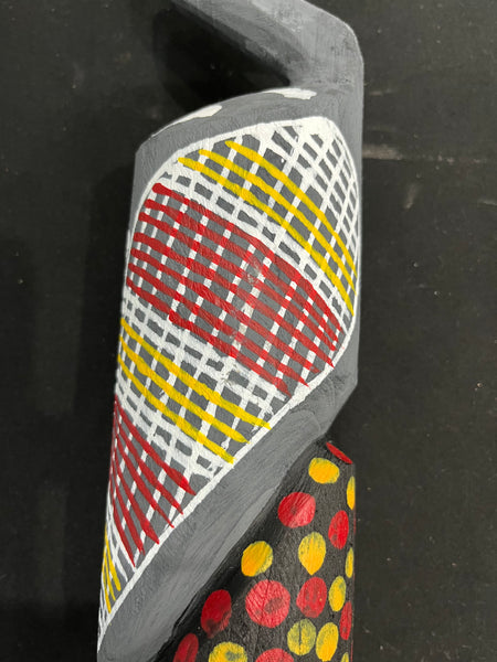 #98 Jacana Bird  Carving -  Carving- KENNY REID: Aboriginal Art: 30cm x 8cm x 8cm