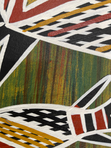 #183 Saltwater Dreaming (Earth) - CHRISTINE BURARRWANGA : 44x53cm