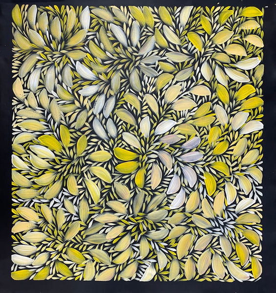 #270 Bush Medicine Leaves- SELINA NUMINA : Aboriginal Art: 86 x 95cm