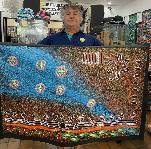 #5 Seven Sisters (Multi) - REGGIE SULTAN: Kaytja - Central Desert: 87cm x 136cm