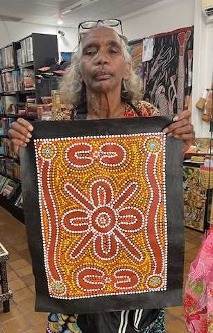 #15 Ceremony - Katrina Napaljarri Spencer: ABORIGINAL ART: 44cm x 34cm