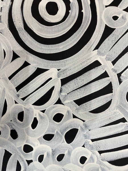 #277 Women's Body Design (Blk/Whte)  LOUISE NUMINA : Aboriginal Art: 95x88cm