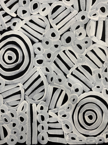 #277 Women's Body Design (Blk/Whte)  LOUISE NUMINA : Aboriginal Art: 95x88cm