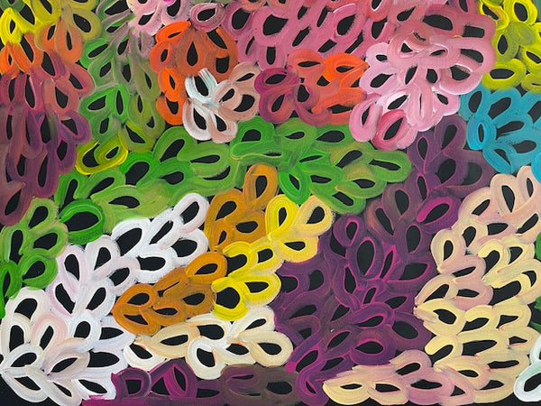 #379  Bush Melons (Multi) - LOUISE NUMINA : Aboriginal Art: 94 x 141cm