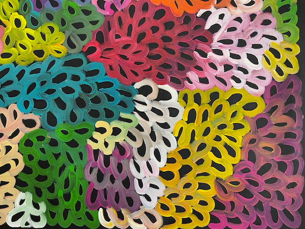 #379  Bush Melons (Multi) - LOUISE NUMINA : Aboriginal Art: 94 x 141cm