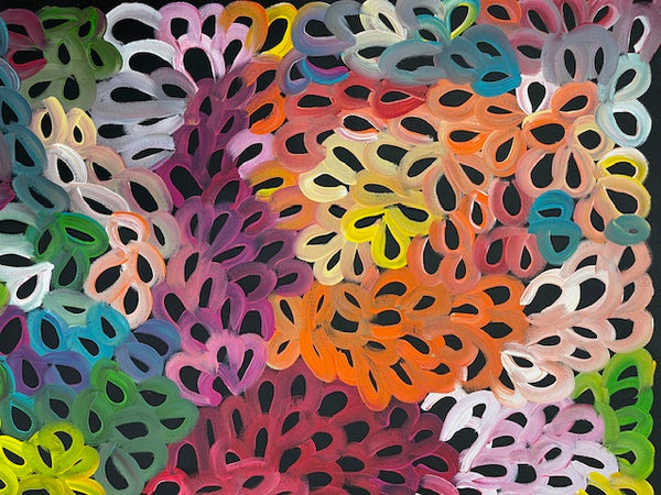 #379  Bush Melons (Multi) - LOUISE NUMINA : Aboriginal Art: 94 x 141cm