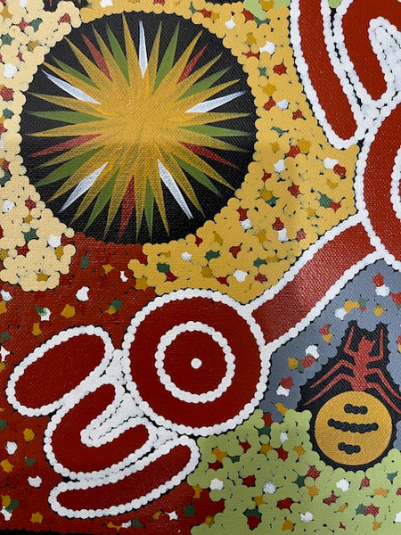 #94 Honey Ant Dreaming - JONATHAN HOCKLEY - Aboriginal Art: 40 x 30cm