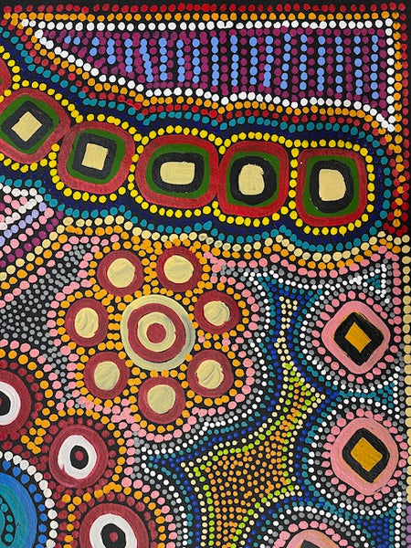 #230 Wallaby Tracks My Country Dreaming (Multi) - Sharon Turner: 89 x 94cm
