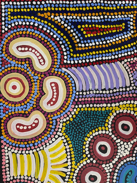 #230 Wallaby Tracks My Country Dreaming (Multi) - Sharon Turner: 89 x 94cm