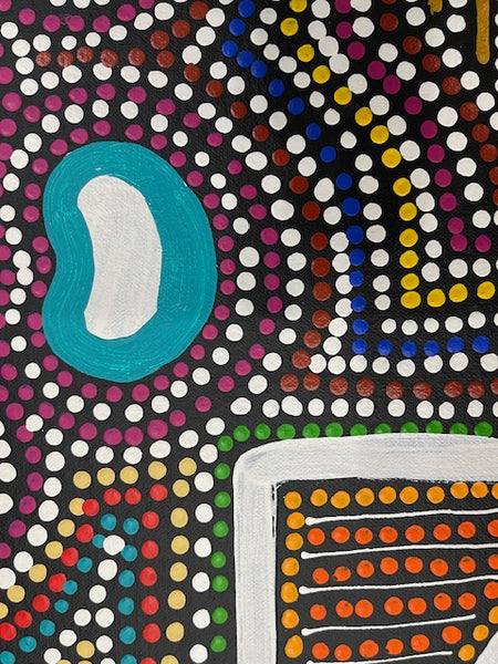 #343 Wallaby Tracks My Country Dreaming (Multi) - Sharon Turner: 77 x 93cm